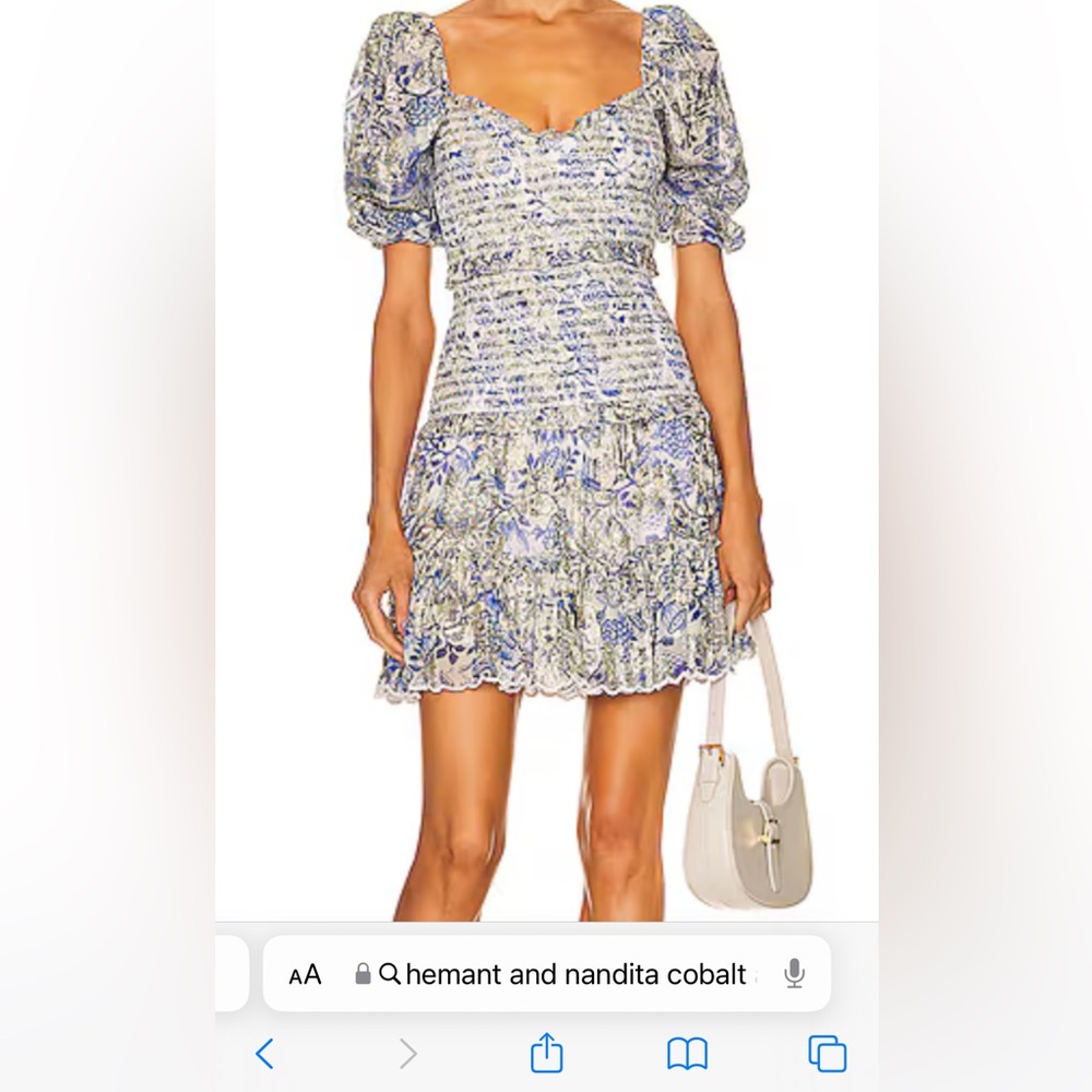 Net hemant and nandita cobalt and gold mala dress